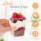 50 Pack 5 oz Dessert Cups with Lids and Spoons, Clear Plastic Parfait Appetizer Cups Dessert Shooters Party Serving Cups for Pudding Fruit Mousse and Yogurt